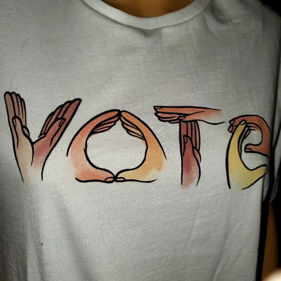 Old Navy Short Sleeve Graphic Tee "Vote" - Picture 2 of 3